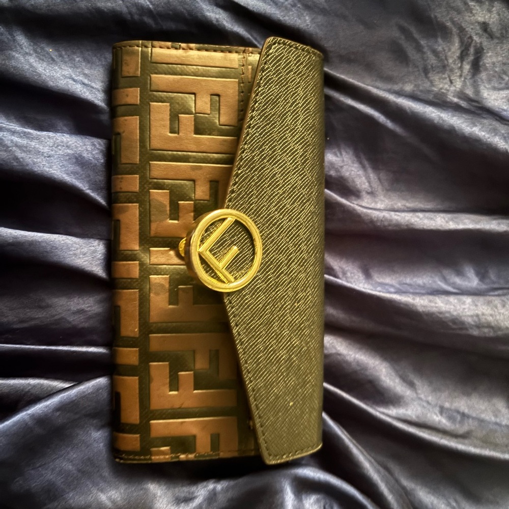 Fendi Black and Gold Wallet